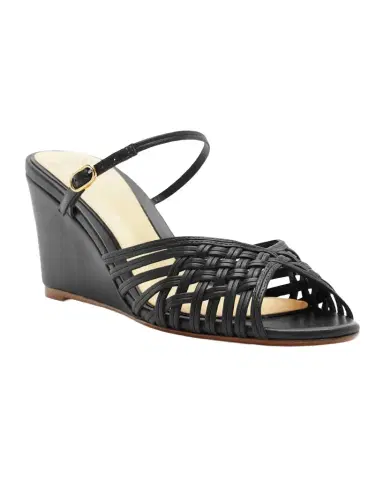 Alexandre Birman 75mm Lilian Leather Wedge Mules | Thumbnail 1 Alexandre Birman 75mm Lilian Leather Wedge Mules | Thumbnail 1