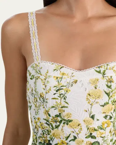 Alice + Olivia Meredith Embroidered Floral Mini Dress | Thumbnail 5 Alice + Olivia Meredith Embroidered Floral Mini Dress | Thumbnail 5