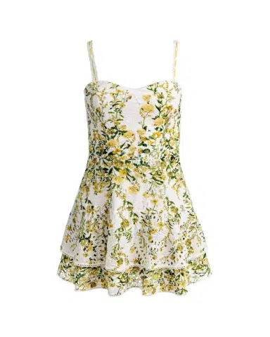 Alice + Olivia Meredith Embroidered Floral Mini Dress | Thumbnail 1 Alice + Olivia Meredith Embroidered Floral Mini Dress | Thumbnail 1