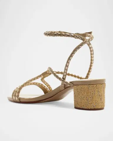 Alexandre Birman 45mm Elba Semolina Braided Leather Sandals | Thumbnail 3 Alexandre Birman 45mm Elba Semolina Braided Leather Sandals | Thumbnail 3