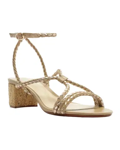 Alexandre Birman 45mm Elba Semolina Braided Leather Sandals | Thumbnail 1 Alexandre Birman 45mm Elba Semolina Braided Leather Sandals | Thumbnail 1