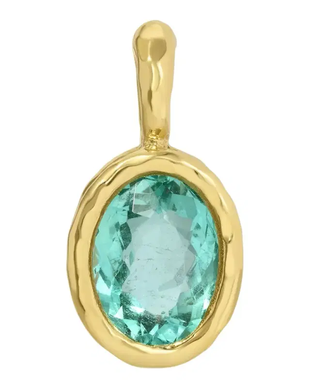 Hidden Gem Oval Vanadium Beryl Pendant