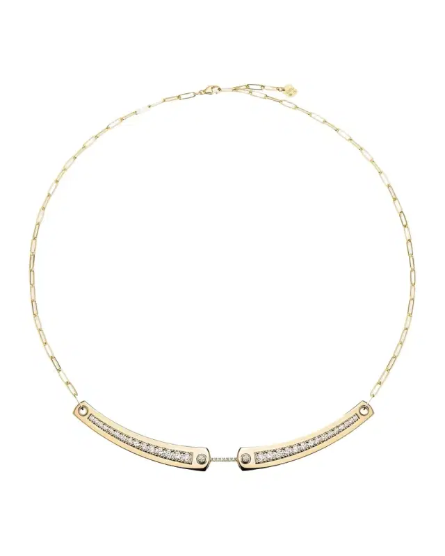 18K Yellow Gold Tuxedo Mood Necklace 18K Yellow Gold Tuxedo Mood Necklace