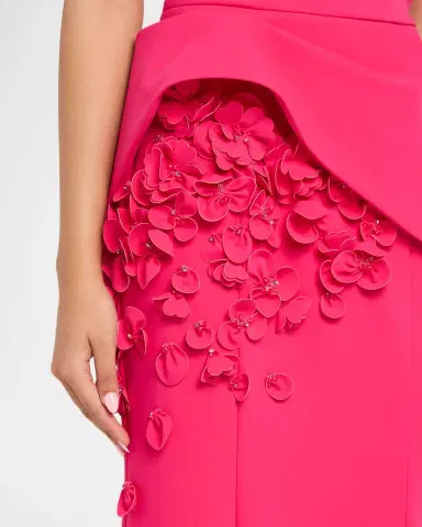 Rickie Freeman for Teri Jon Scuba Off-Shoulder Long Gown | Thumbnail 5