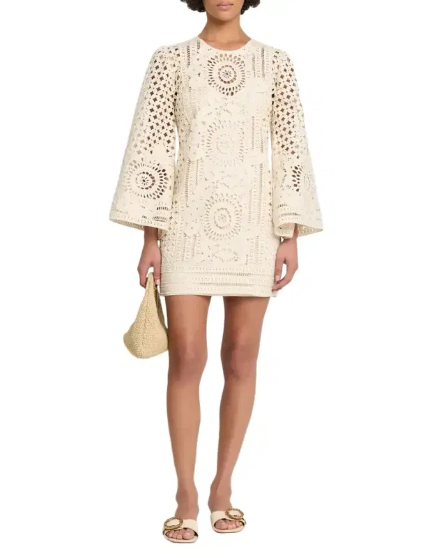 Indra Embroidered Mini Dress