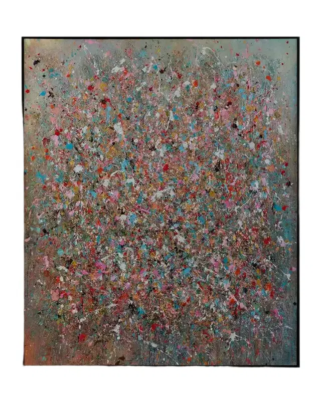 John-Richard Collection "Flickering Hues" Framed Original Painting by Teng Fei