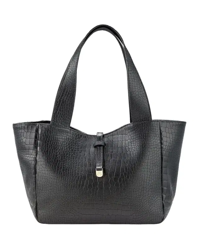 Gigi New York Mercer Croc-Embossed Leather Tote Bag