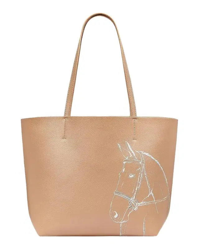 x Melissa Bamber Hunter Horse-Printed Leather Tote Bag x Melissa Bamber Hunter Horse-Printed Leather Tote Bag