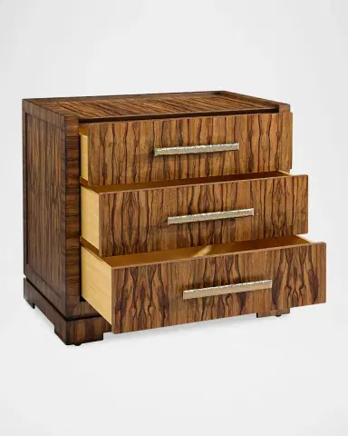 John-Richard Collection Borneo 3-Drawer Nightstand | Thumbnail 3