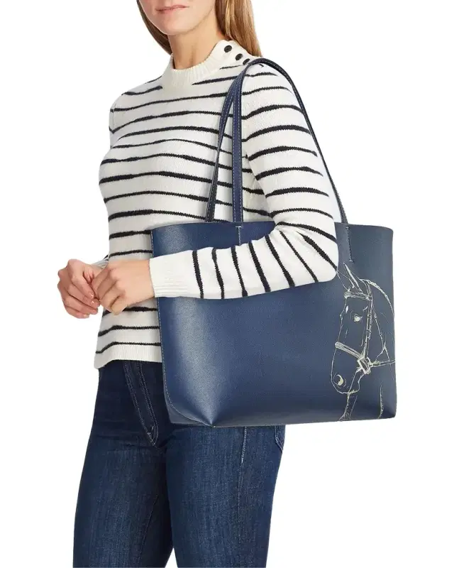 x Melissa Bamber Hunter Horse-Printed Leather Tote Bag