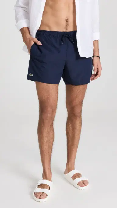 Lacoste Quick-Dry Swim Shorts 5.5 381-green/navy blue | Thumbnail 2