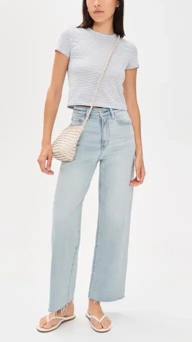 DAZE Pleaser High Rise Wide Ankle Jeans Detour 30 | Thumbnail 5
