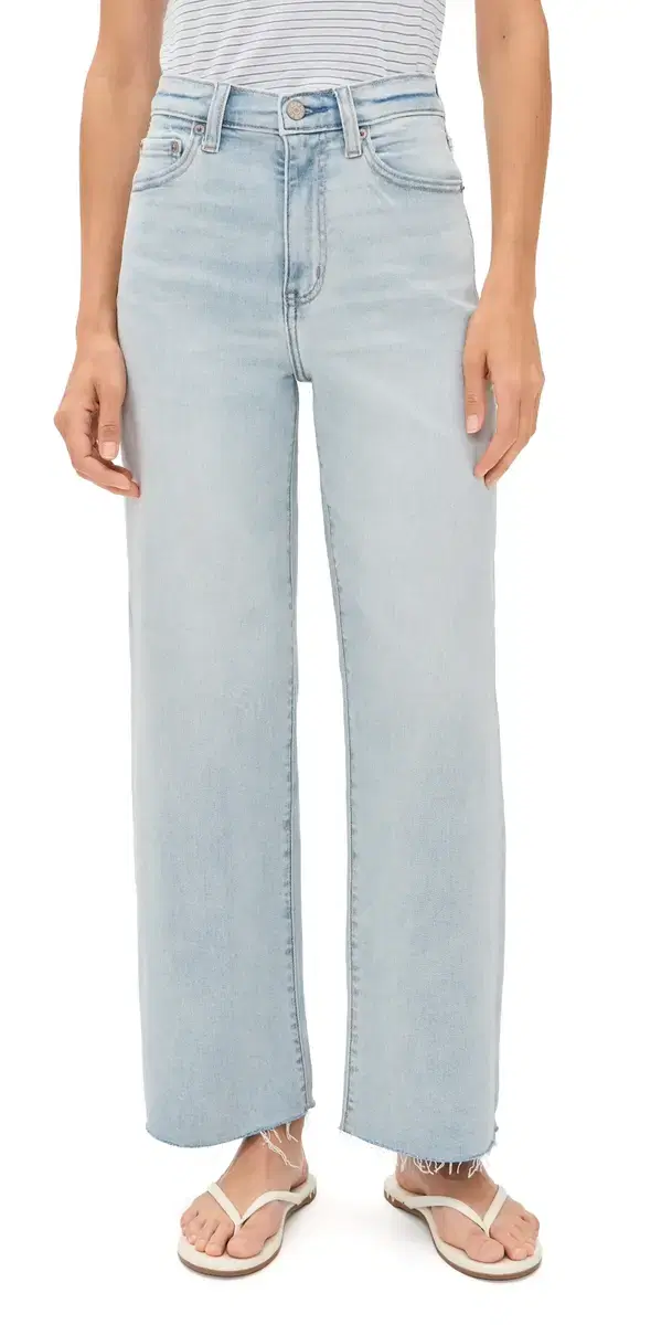 DAZE Pleaser High Rise Wide Ankle Jeans Detour