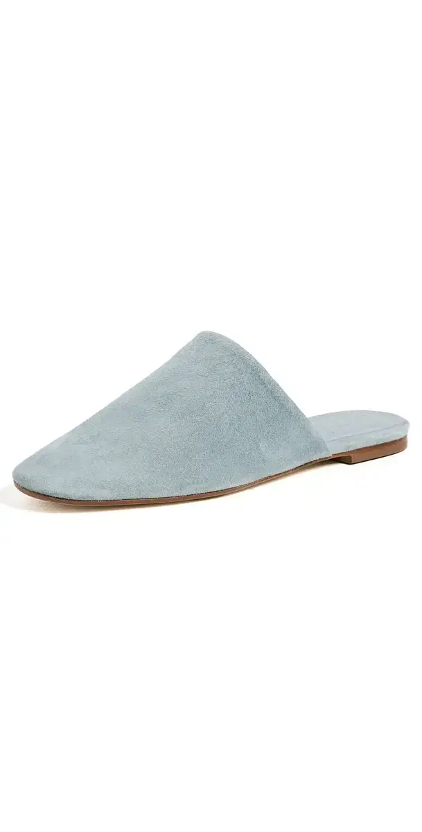 AEYDE Rega Kid Suede Leather Mules Glass
