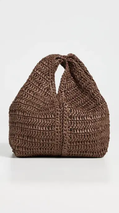 A.L.C. A. L.C. Simone Raffia Bag Chocolate One Size | Thumbnail 2