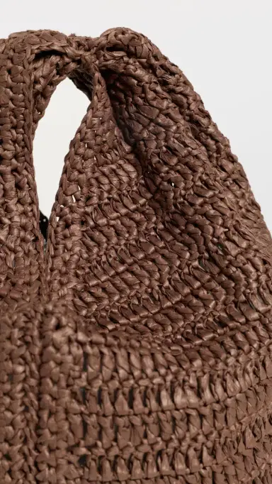 A.L.C. A. L.C. Simone Raffia Bag Chocolate One Size | Thumbnail 5