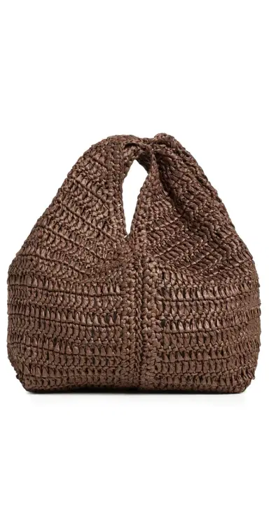 A.L.C. A. L.C. Simone Raffia Bag Chocolate One Size | Thumbnail 1