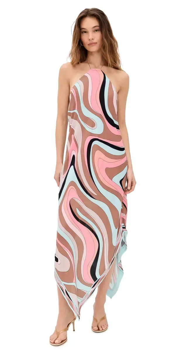 L'AGENCE Abstract Swirl Elise Dress ulti