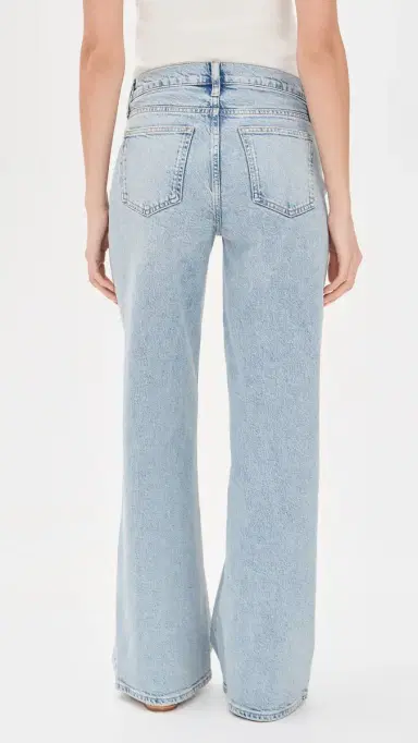 Hatch The Relaxed Wide Leg Maternity Jeans 90s Light Wash 27 | Thumbnail 3