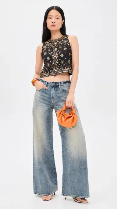 Alice + Olivia Amal Embellished Boxy Tank Top Black/Multi XL | Thumbnail 5 Alice + Olivia Amal Embellished Boxy Tank Top Black/Multi XL | Thumbnail 5