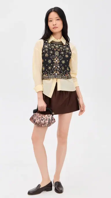 Alice + Olivia Amal Embellished Boxy Tank Top Black/Multi XL | Thumbnail 6 Alice + Olivia Amal Embellished Boxy Tank Top Black/Multi XL | Thumbnail 6