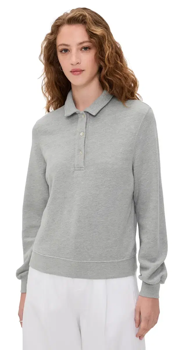 DONNI. The Eco-Terry Polo weatshirt Heather Grey