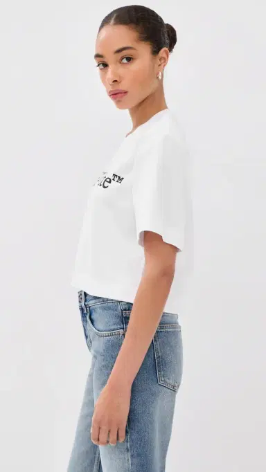 Off-White Big ogo Bookish Crop Tee White | Thumbnail 4