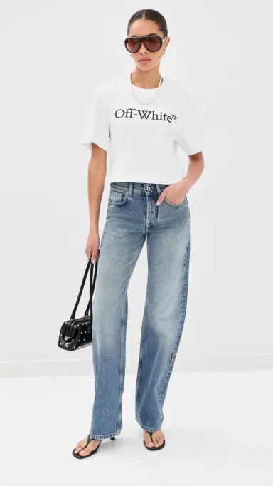 Off-White Big ogo Bookish Crop Tee White | Thumbnail 5
