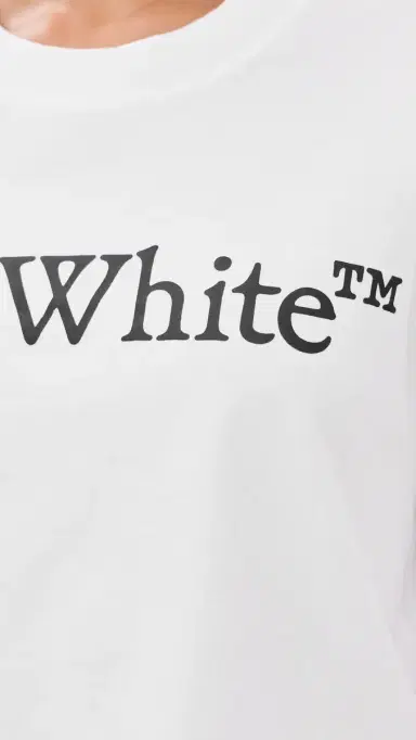 Off-White Big ogo Bookish Crop Tee White | Thumbnail 6