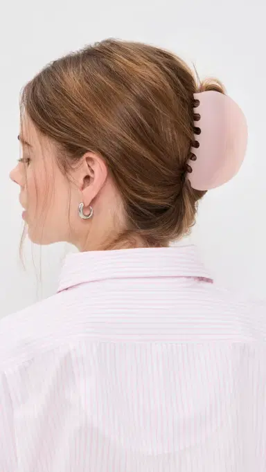 Emi Jay Half Moon Clip Pink Smoke One Size | Thumbnail 3