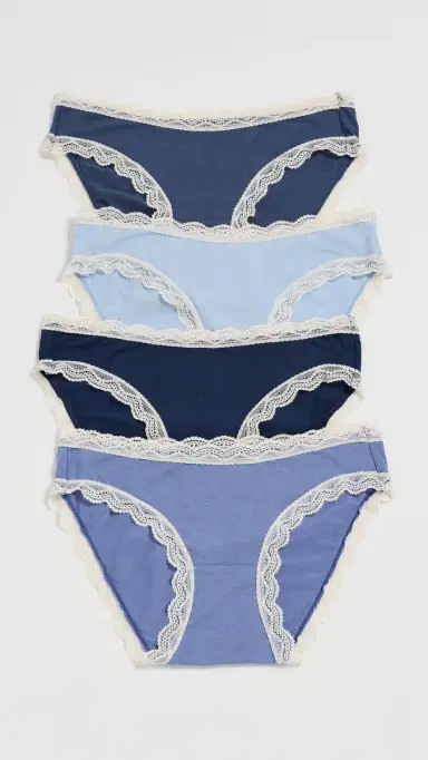 Stripe & Stare Original Knickers 4 Pack Denim Blues | Thumbnail 2