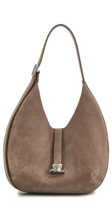Courrèges Small Holy Suede Hobo Bag Pastel One Size | Thumbnail 1 Courrèges Small Holy Suede Hobo Bag Pastel One Size | Thumbnail 1