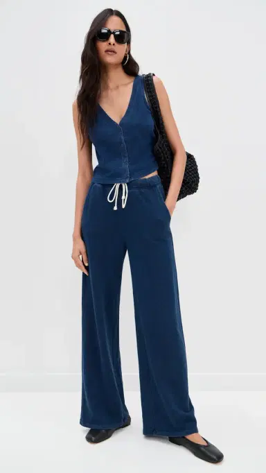 Z Supply Hunter Knit Denim Pants Indigo S | Thumbnail 5