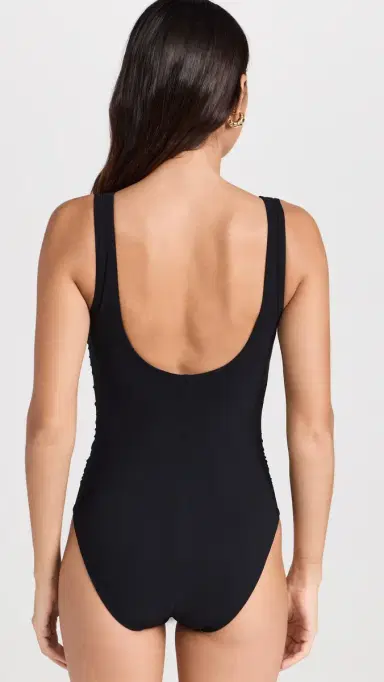 Karla Colletto Basics V Neck Underwire One Piece Black | Thumbnail 3