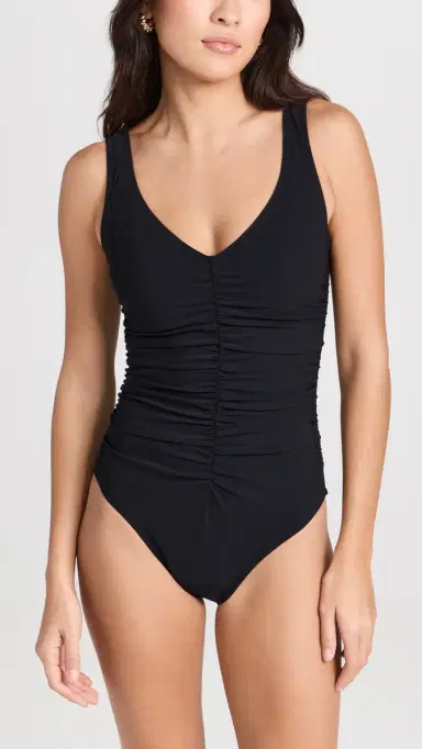 Karla Colletto Basics V Neck Underwire One Piece Black | Thumbnail 5