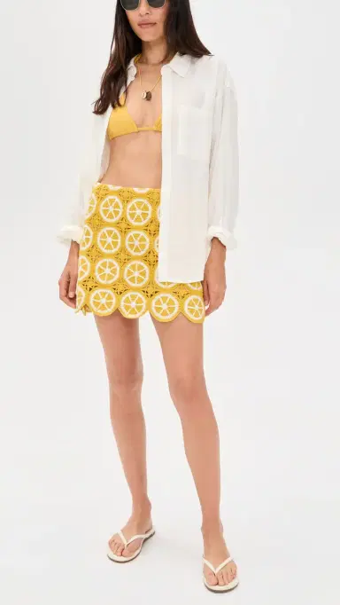 Show Me Your Mumu Solstice Mini Skirt Lemon Crochet | Thumbnail 5 Show Me Your Mumu Solstice Mini Skirt Lemon Crochet | Thumbnail 5