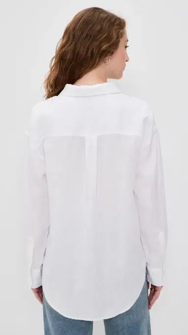 Faherty Laguna Linen Relaxed Shirt White | Thumbnail 3