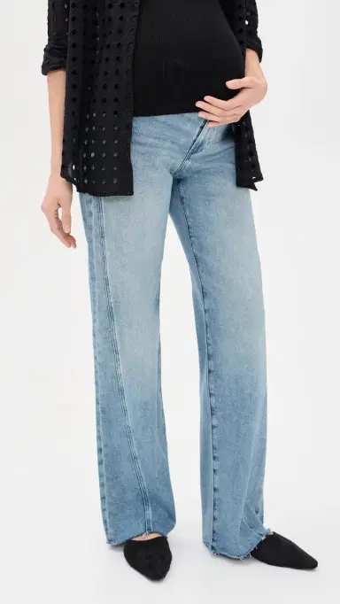 PAIGE Anessa Maternity with Twisted Outseam Jeans Explorer | Thumbnail 2 PAIGE Anessa Maternity with Twisted Outseam Jeans Explorer | Thumbnail 2