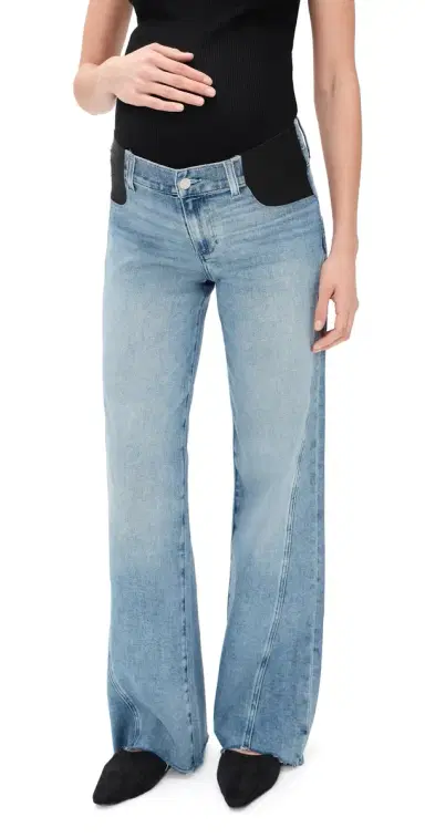 PAIGE Anessa Maternity with Twisted Outseam Jeans Explorer | Thumbnail 1 PAIGE Anessa Maternity with Twisted Outseam Jeans Explorer | Thumbnail 1