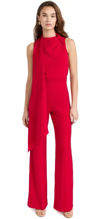 Black Halo Enola Jumpsuit Scarlet | Thumbnail 1 Black Halo Enola Jumpsuit Scarlet | Thumbnail 1