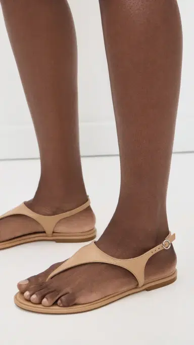 aeyde Raine Nappa Leather Sandals Hazelnut 37 | Thumbnail 3