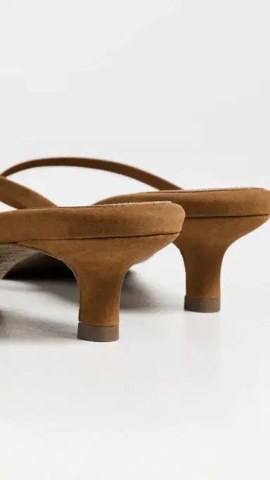 TKEES Square Toe Julia Suede Sandals Camel Suede 9 | Thumbnail 4