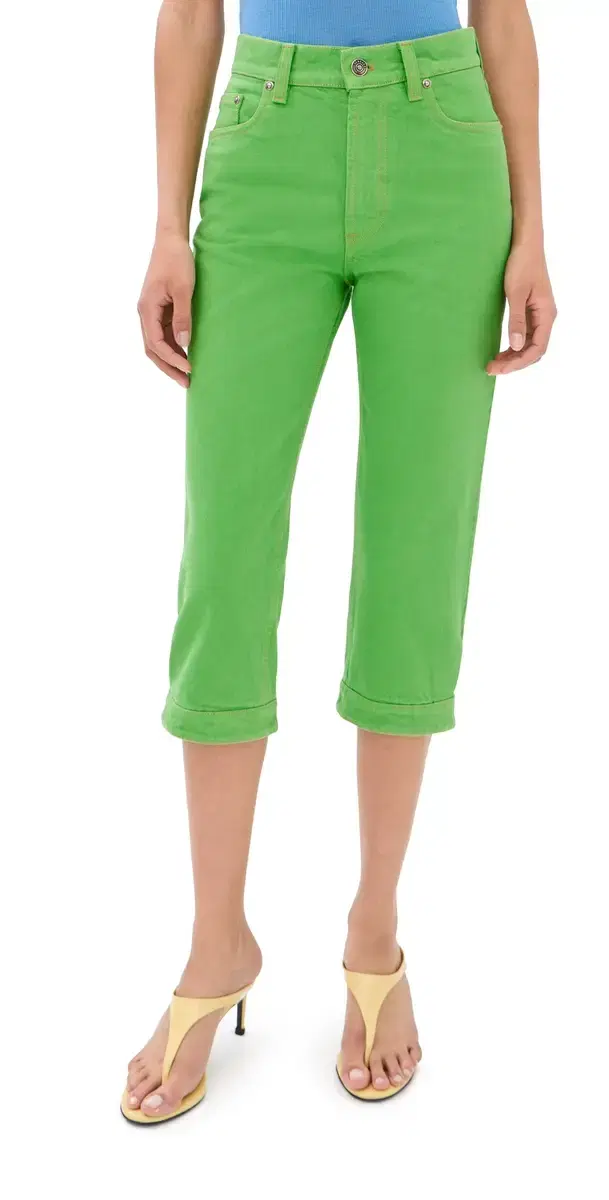 Versace Denim Capri Jeans Pale Green