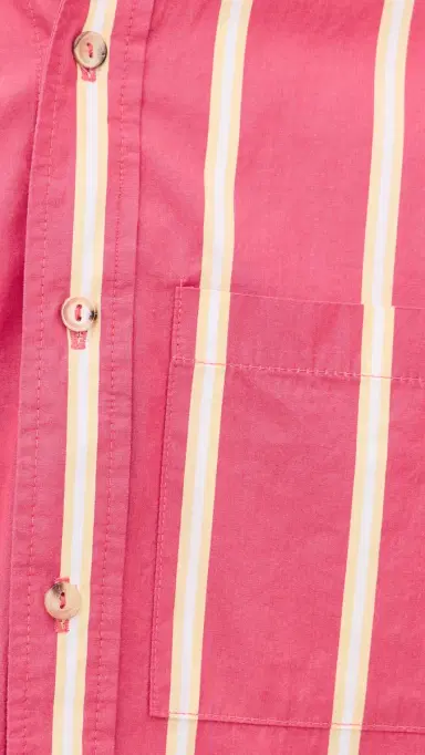 DONNI. The Pop Stripe Shirt Raspberry | Thumbnail 6