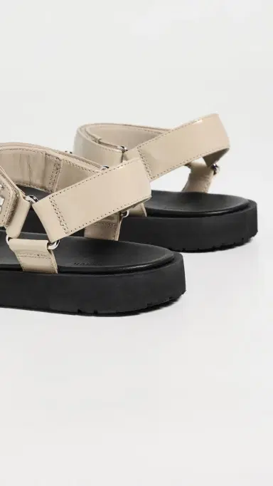 Tory Burch Kira Ultralight Sandals Stone Grey/Black/Silver 5 | Thumbnail 4