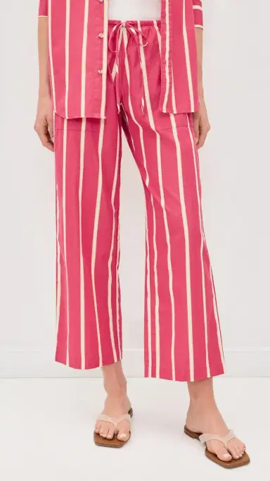 DONNI. DONNI. The Pop Stripe Drawstring Pants Raspberry L | Thumbnail 2