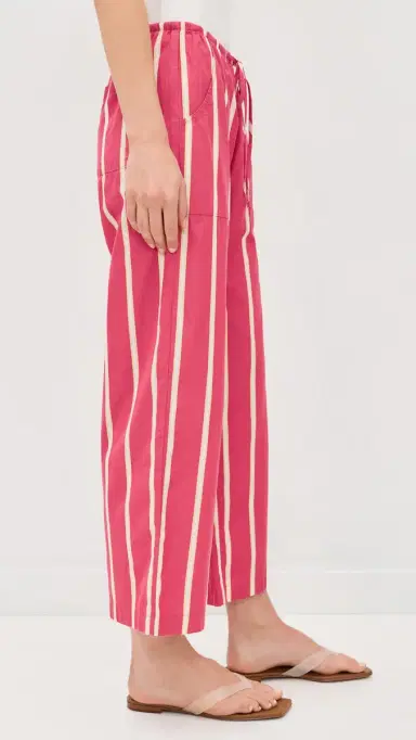 DONNI. DONNI. The Pop Stripe Drawstring Pants Raspberry L | Thumbnail 4