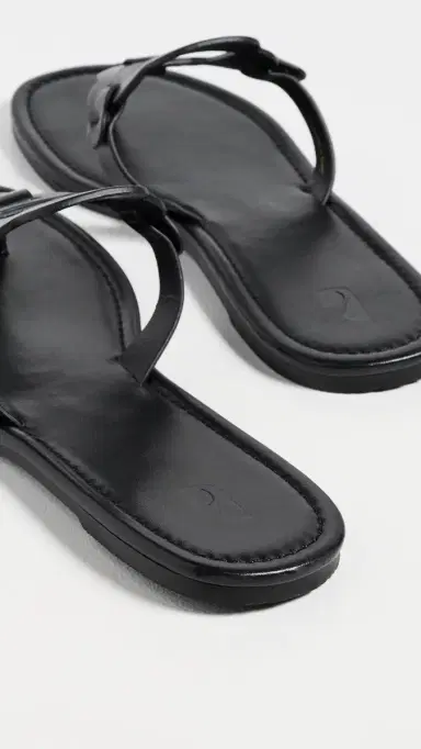 Larroudé Margherita Sandals Black Leather 5 | Thumbnail 4