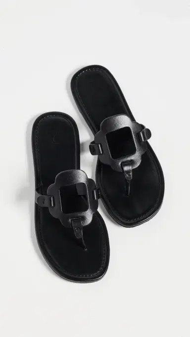 Larroudé Margherita Sandals Black Leather 5 | Thumbnail 5