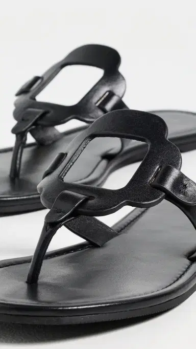 Larroudé Margherita Sandals Black Leather 5 | Thumbnail 6